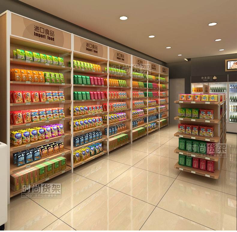 點(diǎn)亮超市美味 木背板帶燈箱食品貨架，供應(yīng)商如何助力超市升級？